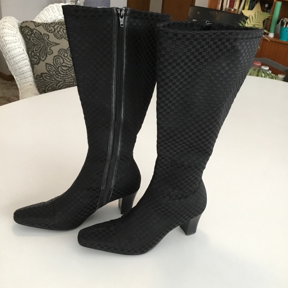 DAVID TATE WIDE CALF  FABRIC BOOTS